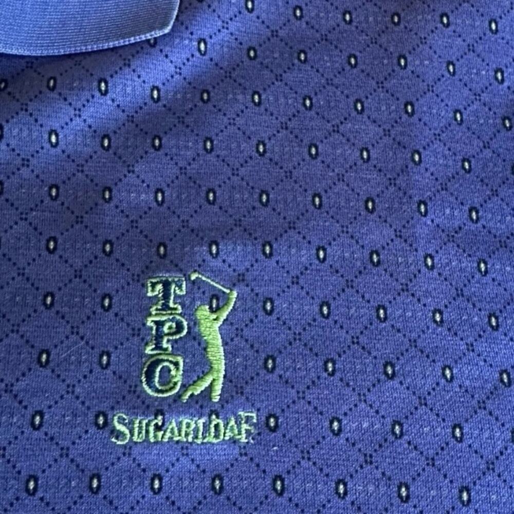 Robert Trent Jones TPC Sugarloaf Georgia Golf Polo Blue Textured Pattern XL - Picture 4 of 8